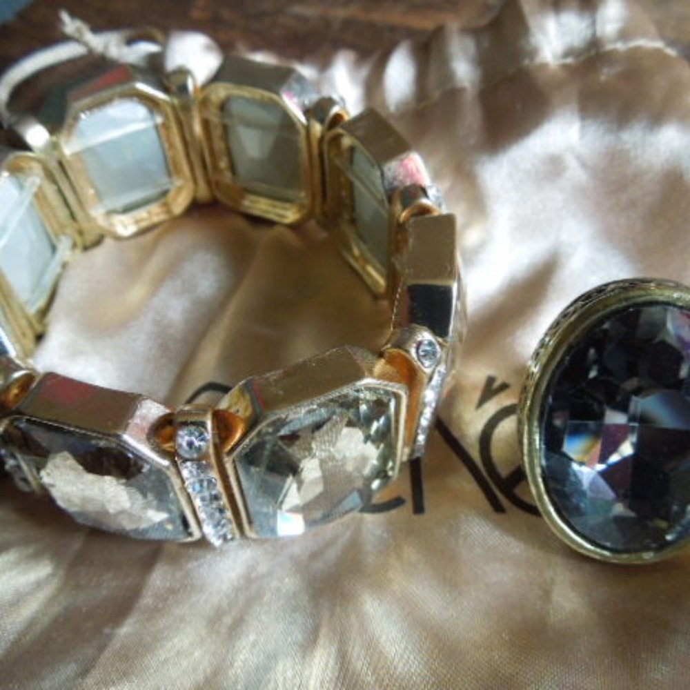 Nwot Cache Chunky Stretch Bracelet & Ring - image 3